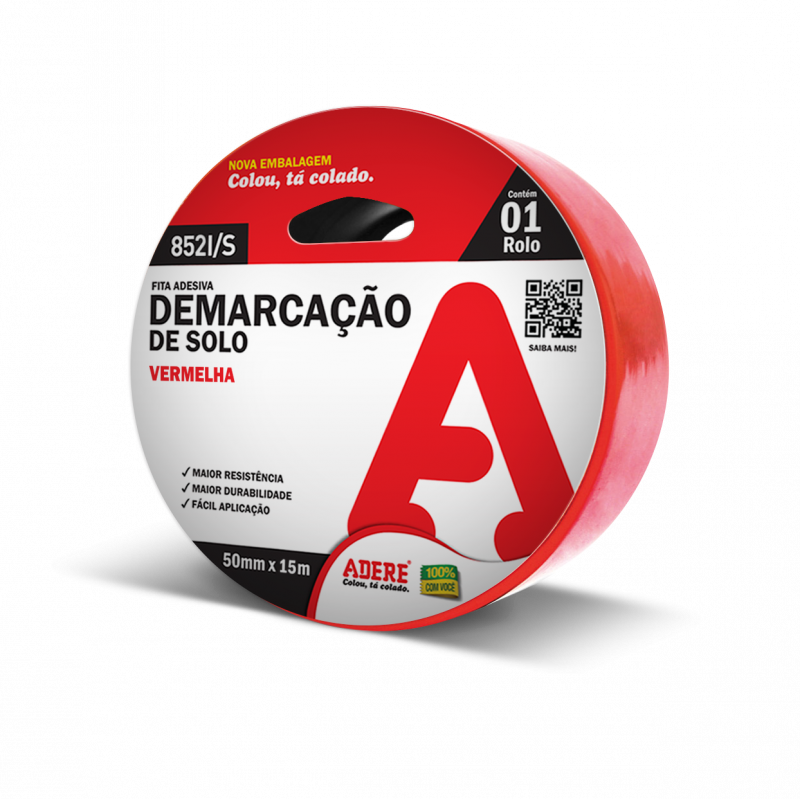 Fita de Demarcação de Solo 852 - Vermelha