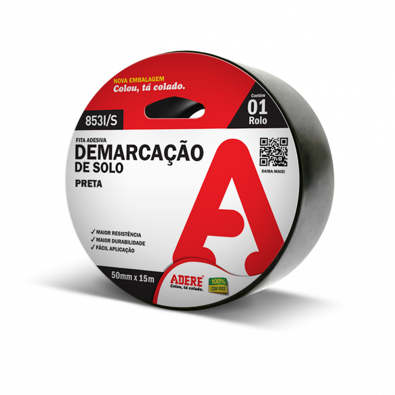 Fita de Demarcação de Solo 853 - Preta