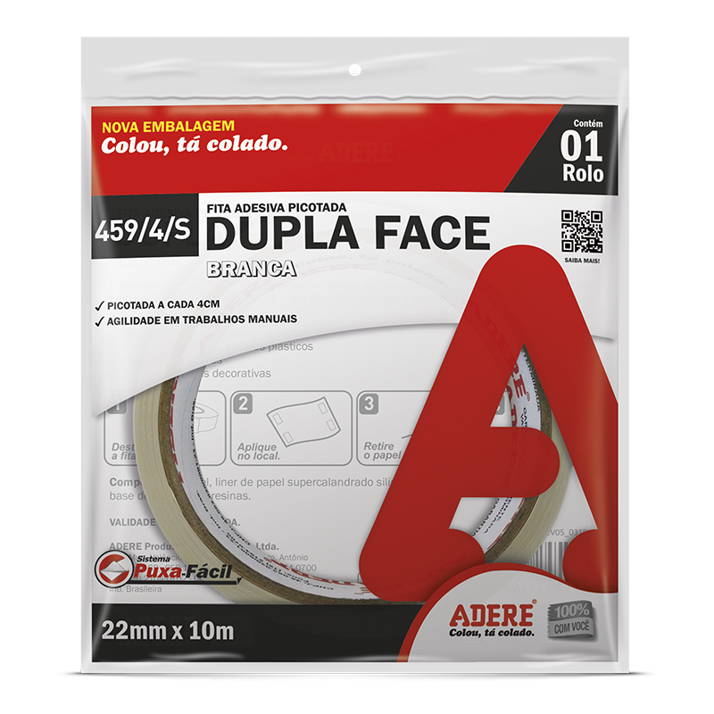 Fita Dupla Face de Papel - Puxa Fácil 459
