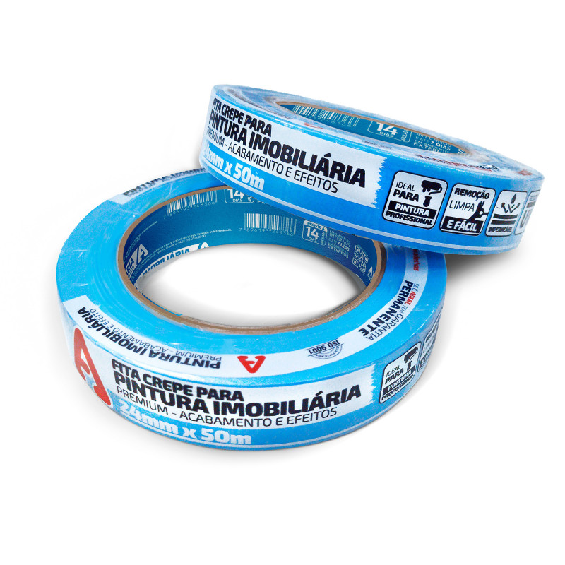Fita Crepe Azul Neon - Pintura imobiliária