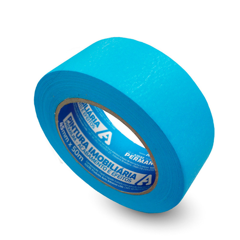 Fita Crepe Azul Neon - Pintura imobiliária